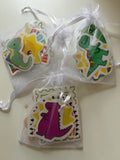 5 Assorted Stickers In Organza Bag