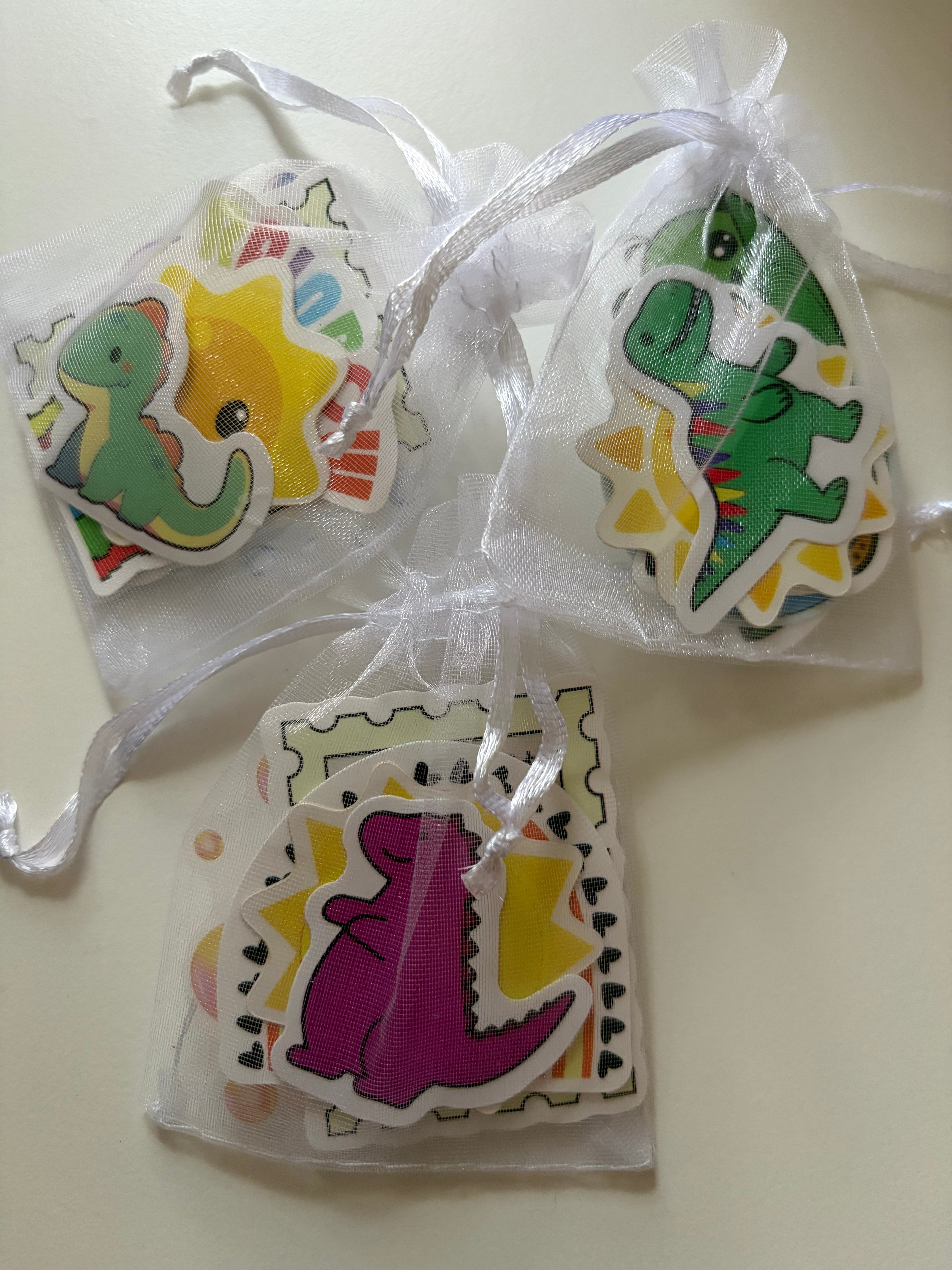 5 Assorted Stickers In Organza Bag